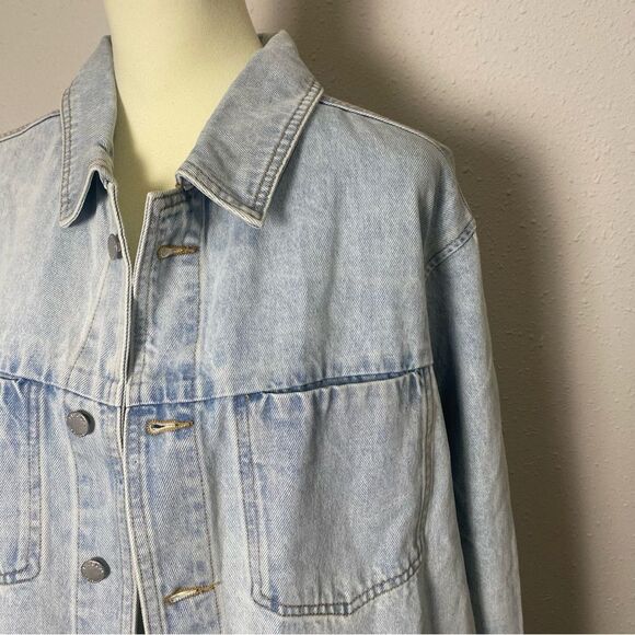 NWT Rip Curl Juniors' Venice Cotton Denim Shirt Jacket In Light Wash Size Medium - Picture 5 of 16